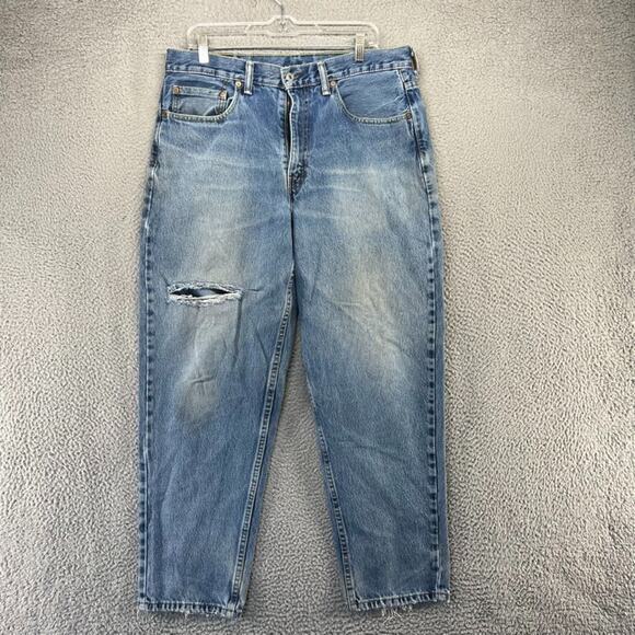 Levi's Other - Levi's Jeans Men's 34x30 Blue Denim Straight Red Tab 560 Distressed Faded Work